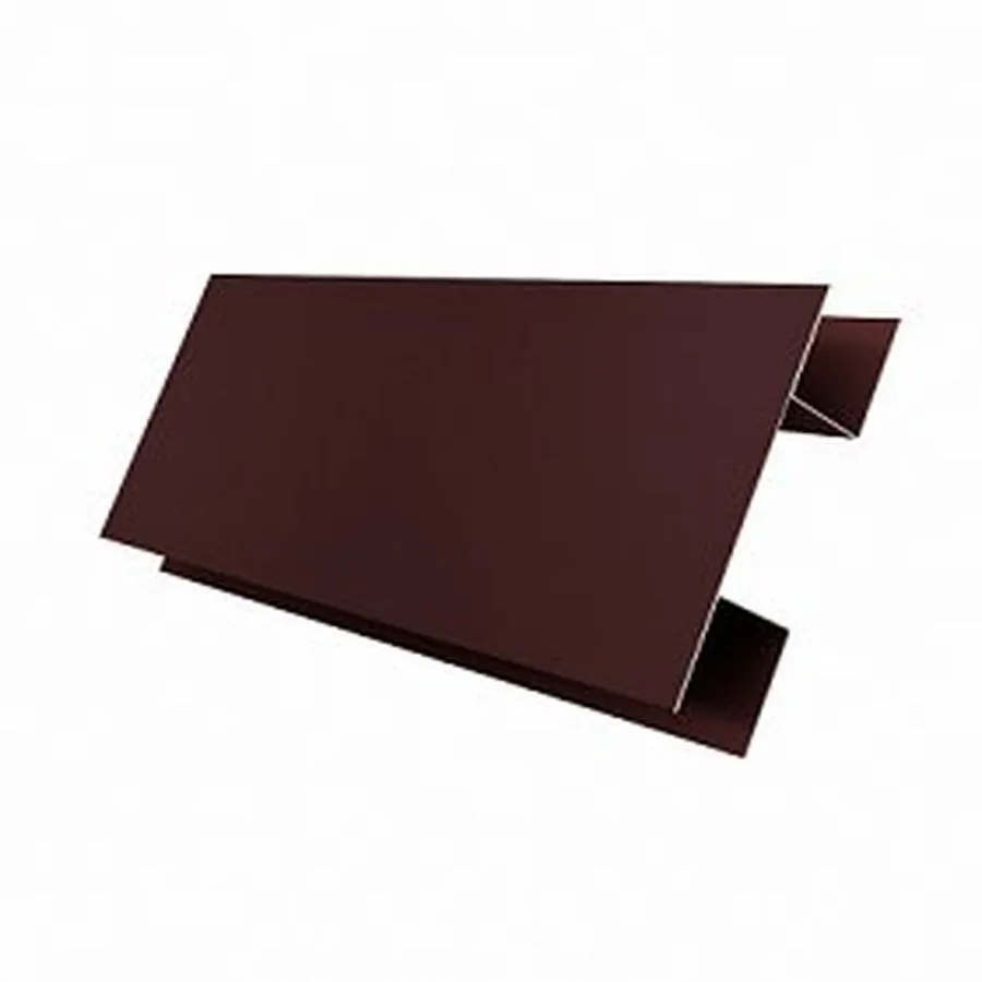 Планка конька фигурного 100x100 0,5 PurLite Matt RR 32 темно-коричневый (2,5м)