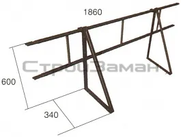 Ограждение кровельное ОК-h600х1860 мм (6029)