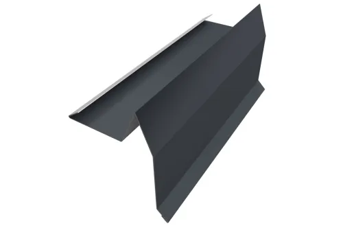 Планка торцевая 150х100 0,5 PE с пленкой RAL 7024 мокрый асфальт (3м)