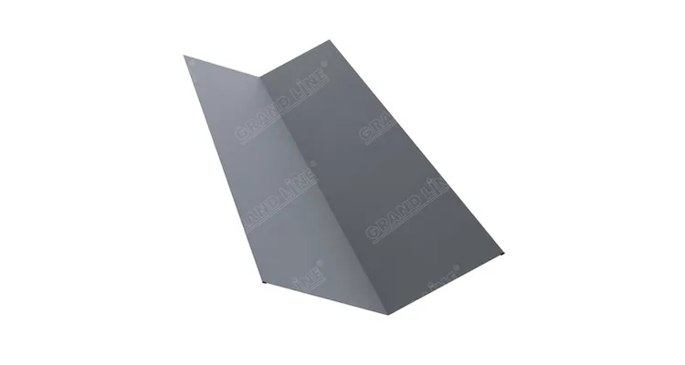 Планка ендовы верхней 145х145 0,5 PurLite Matt RAL 9005 черный (2м)