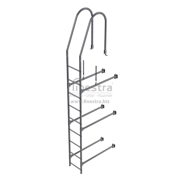 Borge Комплект лестница фасадная BORGE верхняя секция 1.8м RAL3005