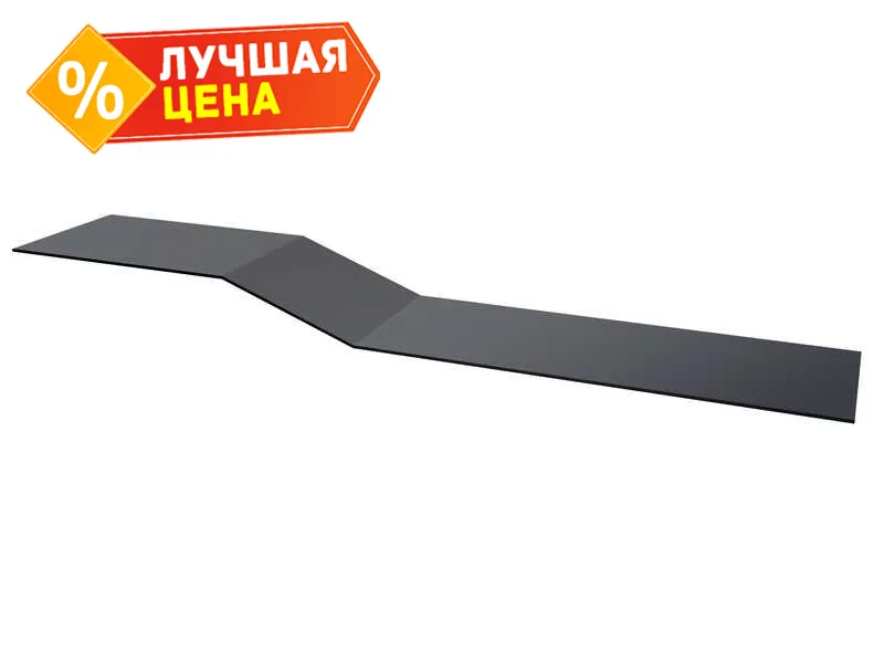 Планка крепежная фальц 0,45 PE с пленкой RAL 9005 черный (2,5м)