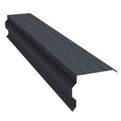 Планка торцевая фигурная 100х85 0,5 Rooftop Matte RAL 7024 мокрый асфальт (2,5м)