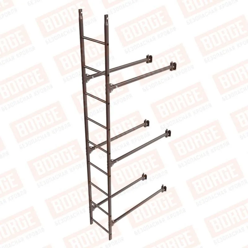 Borge Комплект лестница фасадная BORGE нижняя секция 1.8м RAL8004
