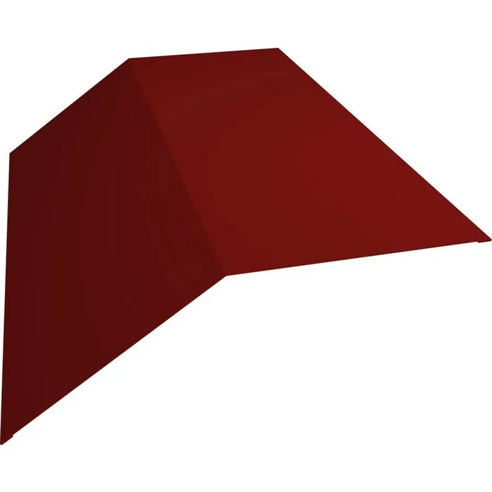 Планка конька плоского 145х145 0,5 Rooftop Matte RAL 3011 коричнево-красный (2м)