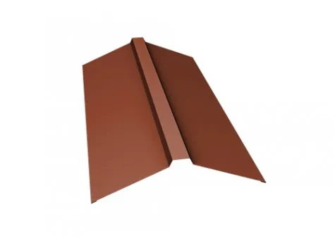 Планка конька фигурного 70x70 0,5 Satin Matt RAL 8004 терракота (2,5м)