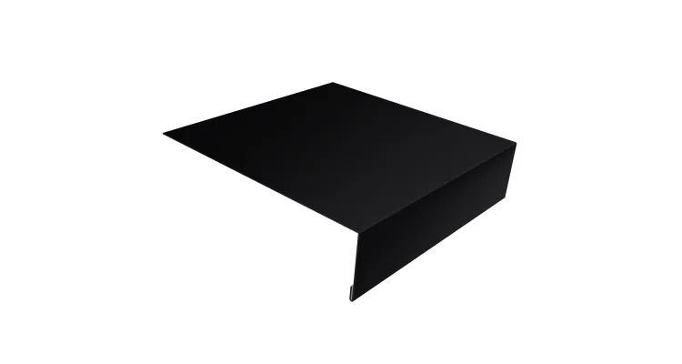 Планка лобовая/околооконная простая 190х50 0,5 GreenCoat Pural BT с пленкой RR 23 темно-серый (RAL 7024 мокрый асфальт) (2м)