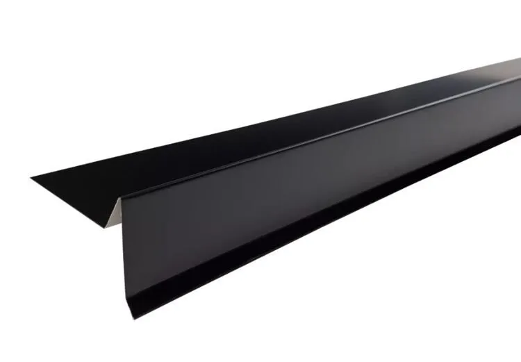 Планка торцевая страховочная Grand Line 0,5 Satin с пленкой RAL 9005 черный (2,5м)