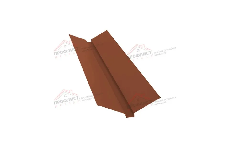 Планка ендовы верхней 115х30х115 0,5 Satin Matt RAL 3005 красное вино (2,5м)