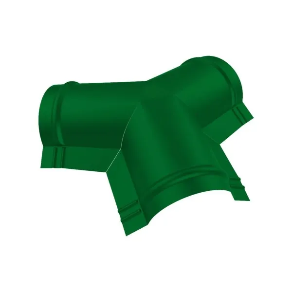 Тройник Y малого конька полукруглого GreenСoat Pural Matt RR 23 темно-серый (RAL 7024 мокрый асфальт)