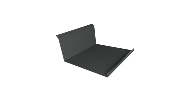 Планка примыкание нижнее к трубе для Кликфальц Pro 0,4 PE-Double с пленкой RAL 7024 мокрый асфальт (3м)