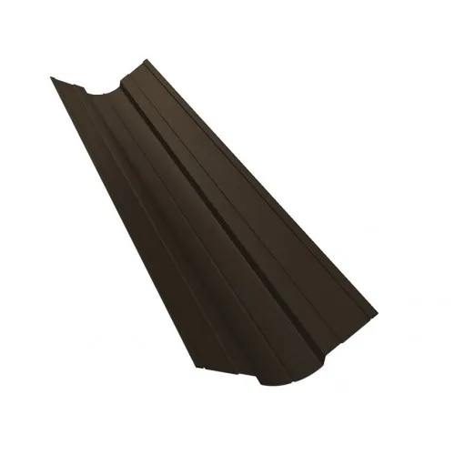 Планка конька фигурного 70x70 0,45 PE с пленкой RR 32 темно-коричневый (2,5м)
