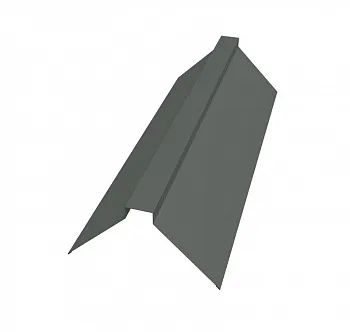 Планка конька плоского 150х40х150 0,45 PE с пленкой RAL 8017 шоколад (2,5м)