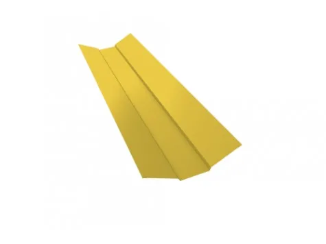Планка конька фигурного 150x150 0,45 PE с пленкой RAL 1018 цинково-желтый (2,5м)