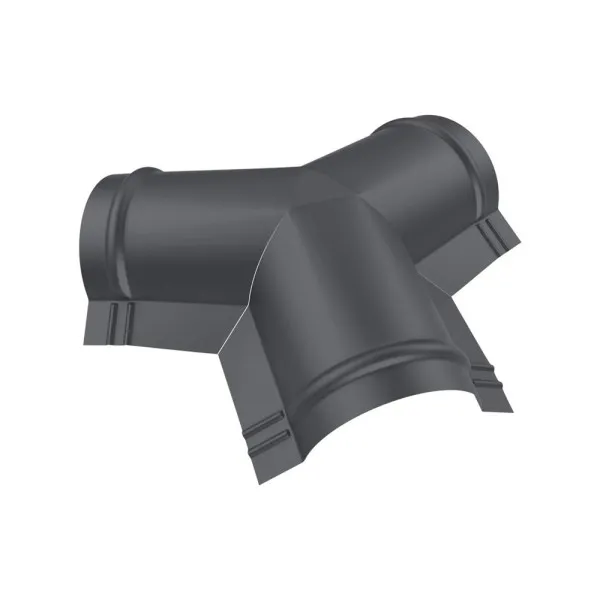 Тройник Y конька полукруглого GreenCoat Pural Matt RR 750 кирпично-красный (RAL 8004 терракота)