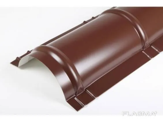 Aquasystem Конек полукруглый R90мм (Длина 1.97м) Rooftop Matt, 0,5мм RR32 Matt