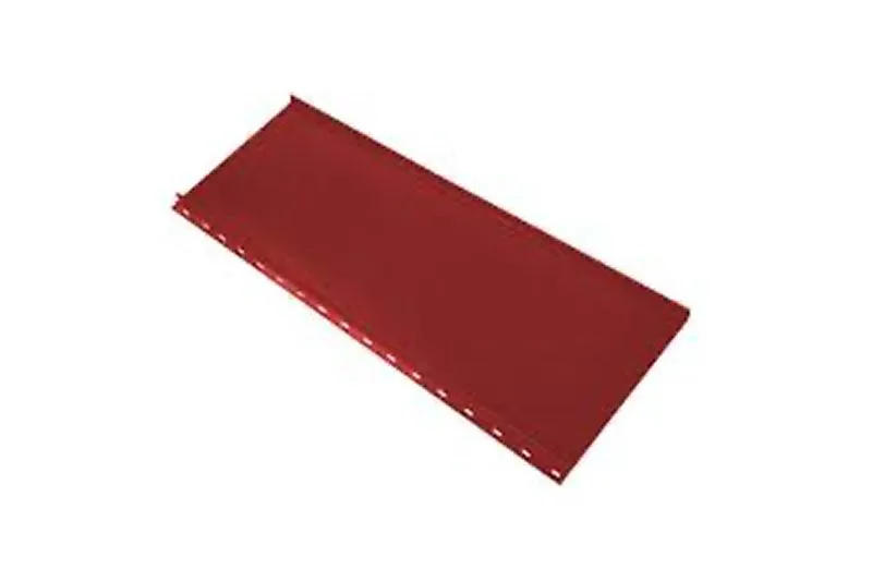 Планка торцевая страховочная Grand Line 0,5 Satin с пленкой RAL 3009 оксидно-красный (2,5м)