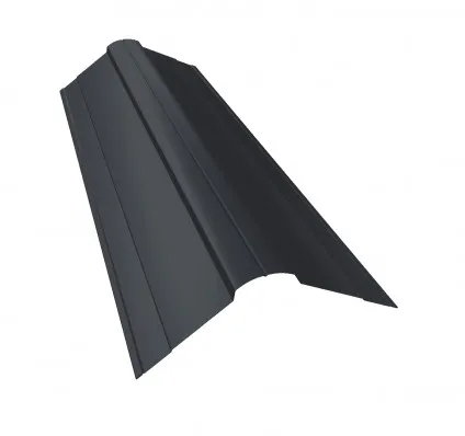 Планка конька фигурного 150x150 0,5 GreenCoat Pural BT, matt RR2Н3 (RAL 7016 антрацитово-серый) (2,5м)