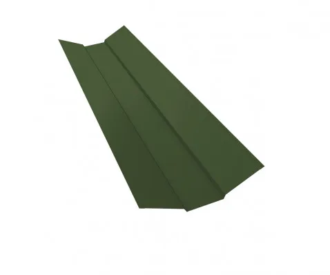 Планка карнизная фальц Grand Line 130х80 0,5 GreenCoat Pural BT с пленкой RR 11 темно-зеленый (RAL 6020 хромовая зелень) (3м)