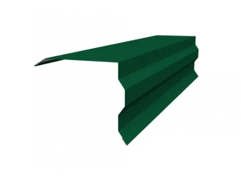 Планка торцевая фигурная 100х85 0,45 PE с пленкой RAL 6019 бело-зеленый (2м)