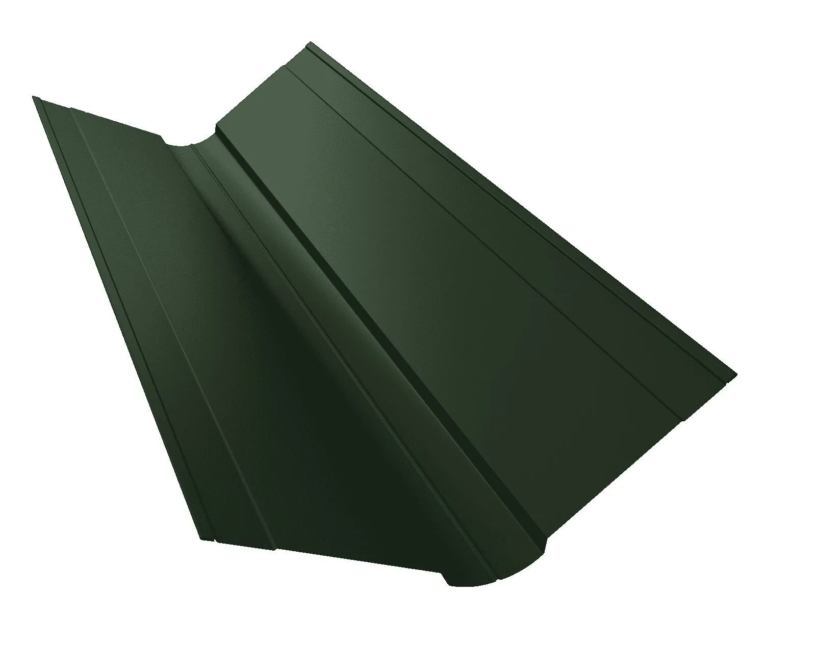 Планка конька фигурного 70x70 0,5 GreenCoat Pural BT RR 23 темно-серый (RAL 7024 мокрый асфальт) (2,5м)