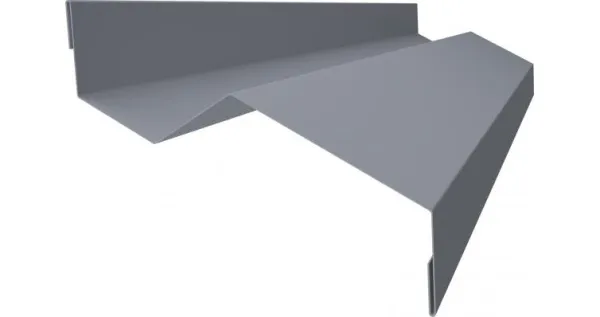 Планка примыкания в накладку 25х17х35х17 0,5 Satin с пленкой RAL 9006 бело-алюминиевый (2,5м)