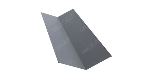 Планка ендовы верхней 145х145 0,45 PE с пленкой RAL 7005 мышино-серый (2,5м)