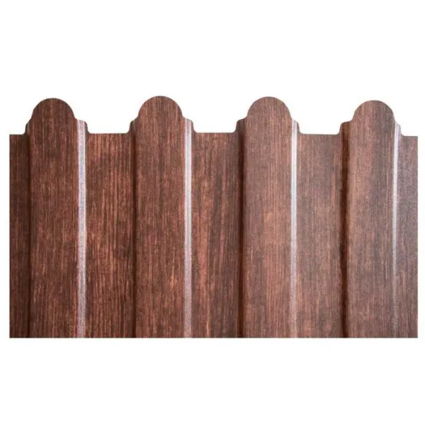 Профнастил С8А фигурный 0,45 Print-double Antique Wood