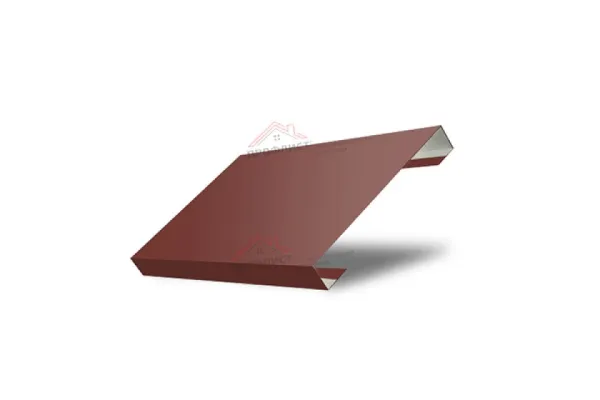 Планка карнизная широкая 100х85 0,5 GreenCoat Pural BT, matt RR 29 красный (RAL 3009 оксидно-красный) (3м)