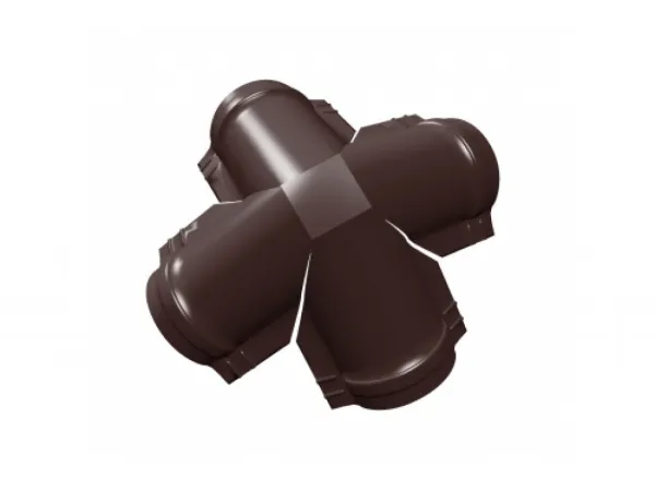 Четверник конька малого полукруглого Velur20 RAL 9005 черный