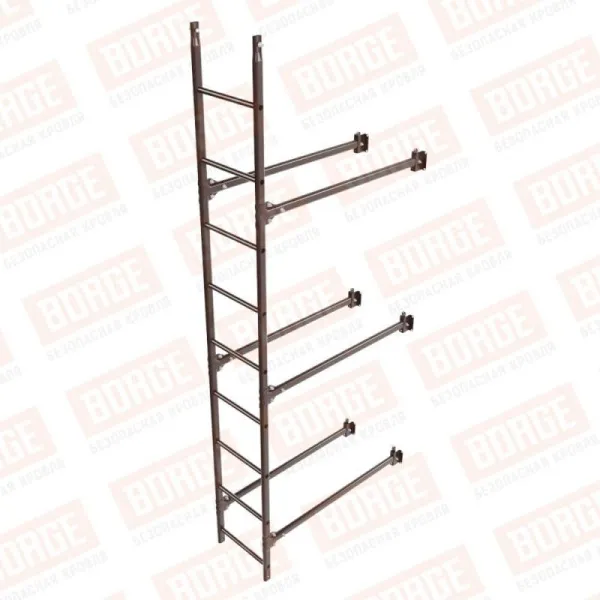 Borge Комплект лестница фасадная BORGE нижняя секция 1.8м RAL8004