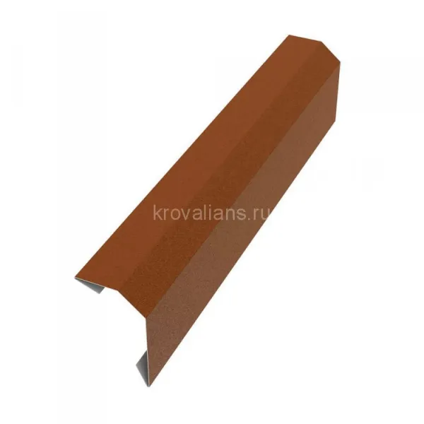 Aquasystem Пристенная планка накладная 30х20х50х20мм GreenCoat PUR BT 0,5мм RR32 Matt