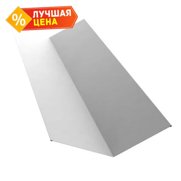 Планка ендовы верхней 145х145 0,5 Satin с пленкой RAL 9003 сигнальный белый (3м)