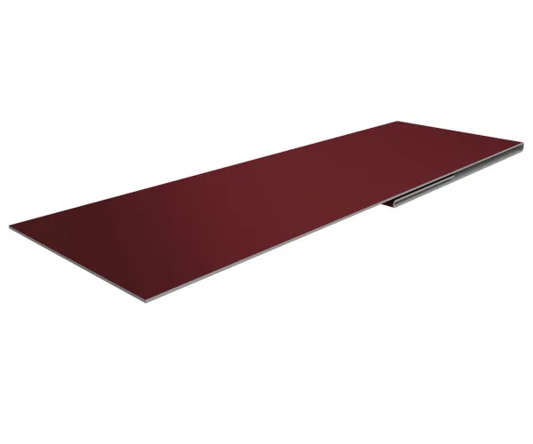 Планка крепежная фальц 0,45 Drap TX RAL 3005 красное вино (2,5м)