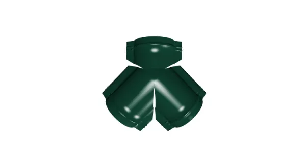 Тройник Y малого конька полукруглого GreenCoat Pural BT, matt с пленкой RR 29 красный (RAL 3009 оксидно-красный)