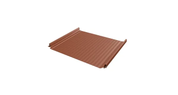 Кликфальц Grand Line 0,5 Satin с пленкой на замках RAL 8004 терракота