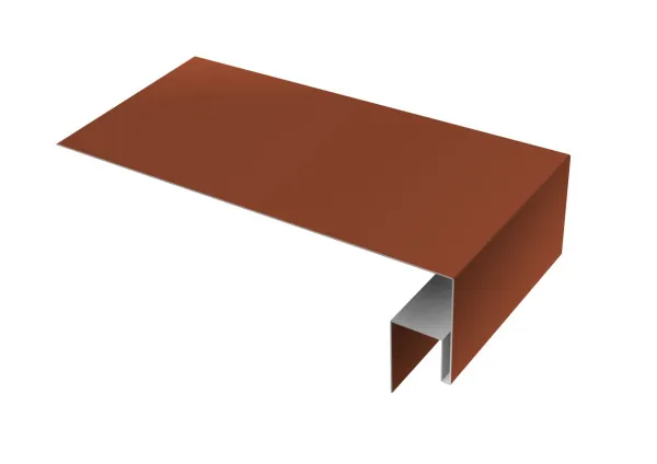 Планка околооконная сложная фальц 0,5 Satin Matt TX RAL 8017 шоколад (2м)