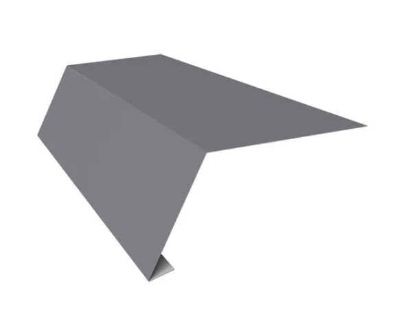 Планка карнизная широкая 100х85 0,45 PE с пленкой RAL 7024 мокрый асфальт (2,5м)