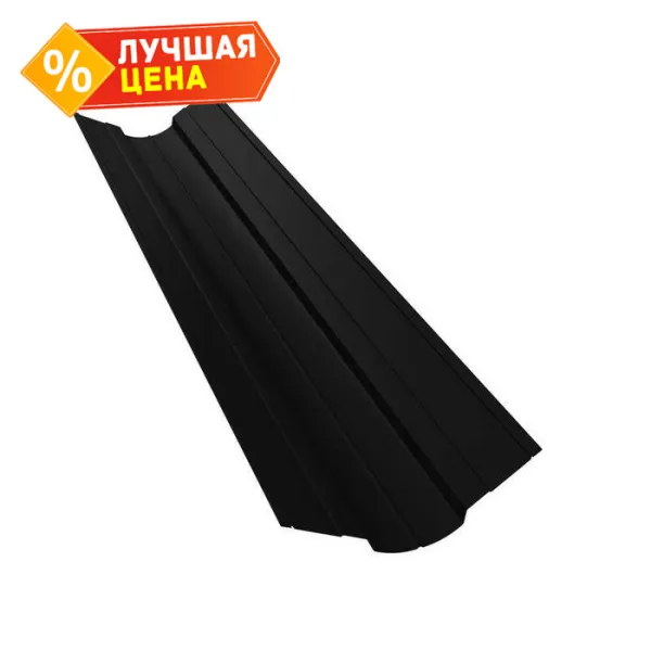 Планка ендовы верхней фигурной 100x100 0,5 GreenCoat Pural BT RR 32 темно-коричневый (RAL 8019 серо-коричневый) (2,5м)