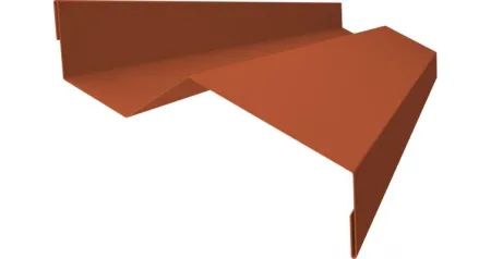 Планка примыкания внакладку 25х17х35х17 0,5 PE с пленкой RAL 8017 шоколад (3м)