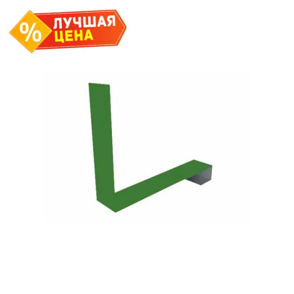 Планка примыкание нижнее к трубе для Кликфальц Pro 0,45 PE с пленкой RAL 8017 шоколад (2,5м)