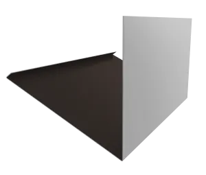 Планка примыкание верхнее к стене фальц Grand Line 150х130х20 0,45 PE с пленкой RAL 3011 коричнево-красный (2м)
