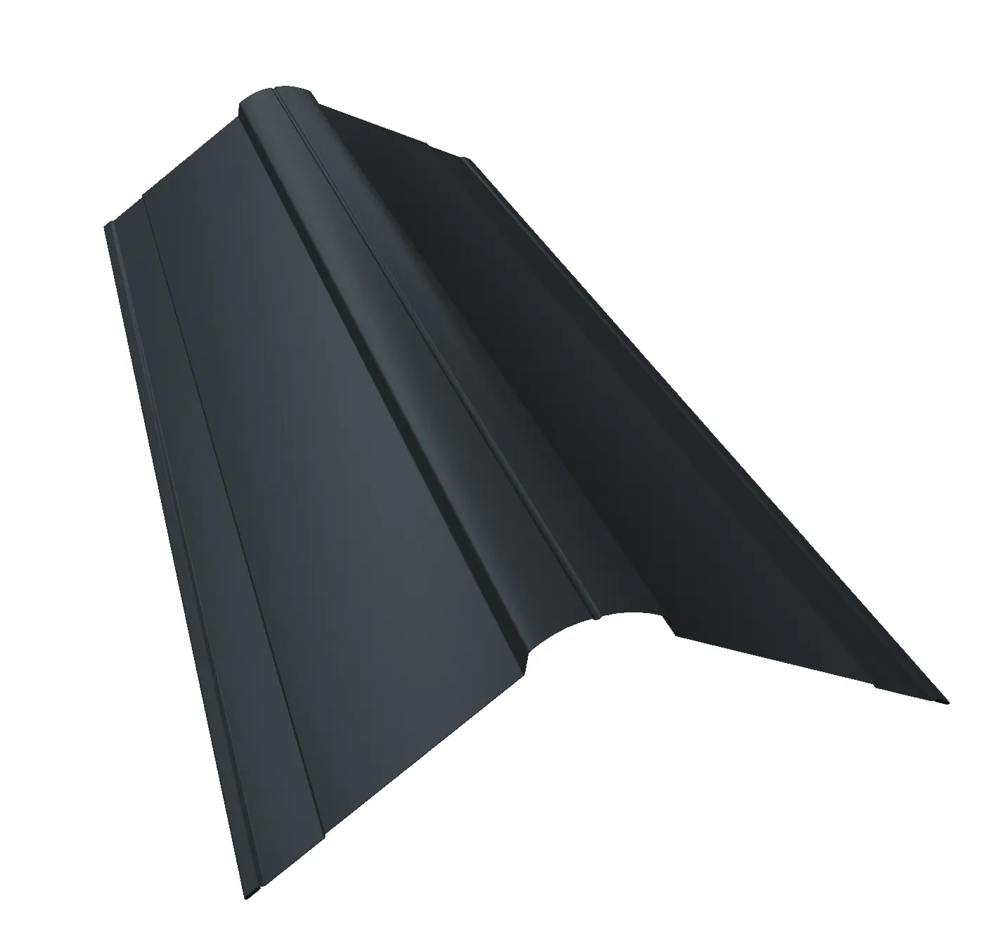 Планка конька фигурного 150x150 0,5 Satin Matt RAL 7016 антрацитово-серый (2,5м)