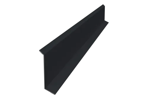 Планка примыкание нижнее к трубе для Кликфальц Pro Grand Line 0,5 GreenCoat Pural BT с пленкой RR 32 темно-коричневый (RAL 8019 серо-коричневый) (2м)