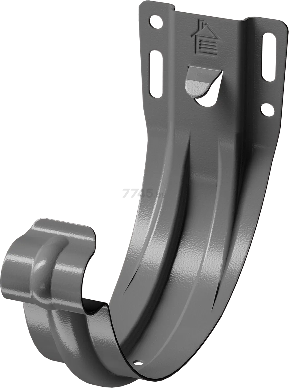 VEGALux 125/90 RAL7024 Держатель желоба карнизный штампованный (короткий)