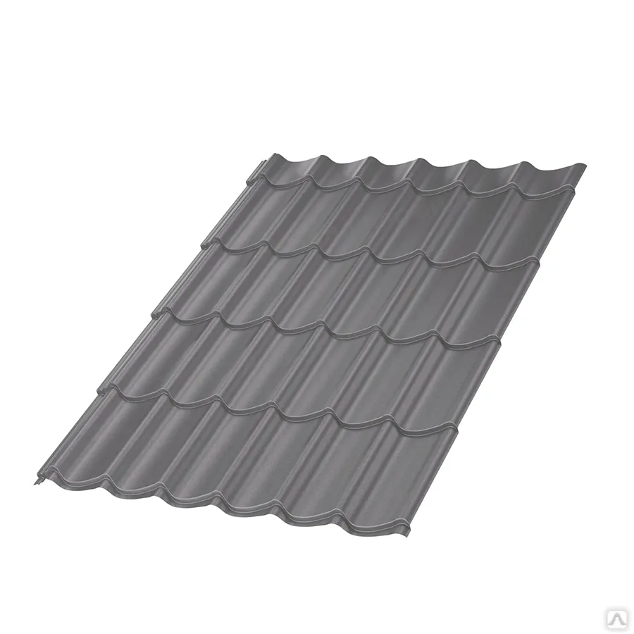 Металлочерепица МП Ламонтерра (VALORI-20-DarkBrown-0.5)