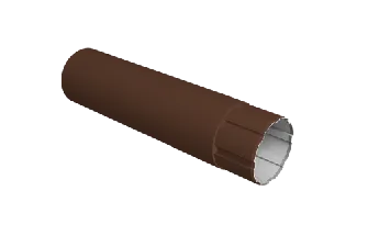 Труба круглая Ø90 Vortex Mix 0,5 м PE RAL 8017 шоколад