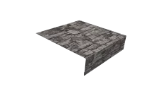 Планка конька плоского 190х190 0,45 Print Elite Fine Stone TwinColor (3м)