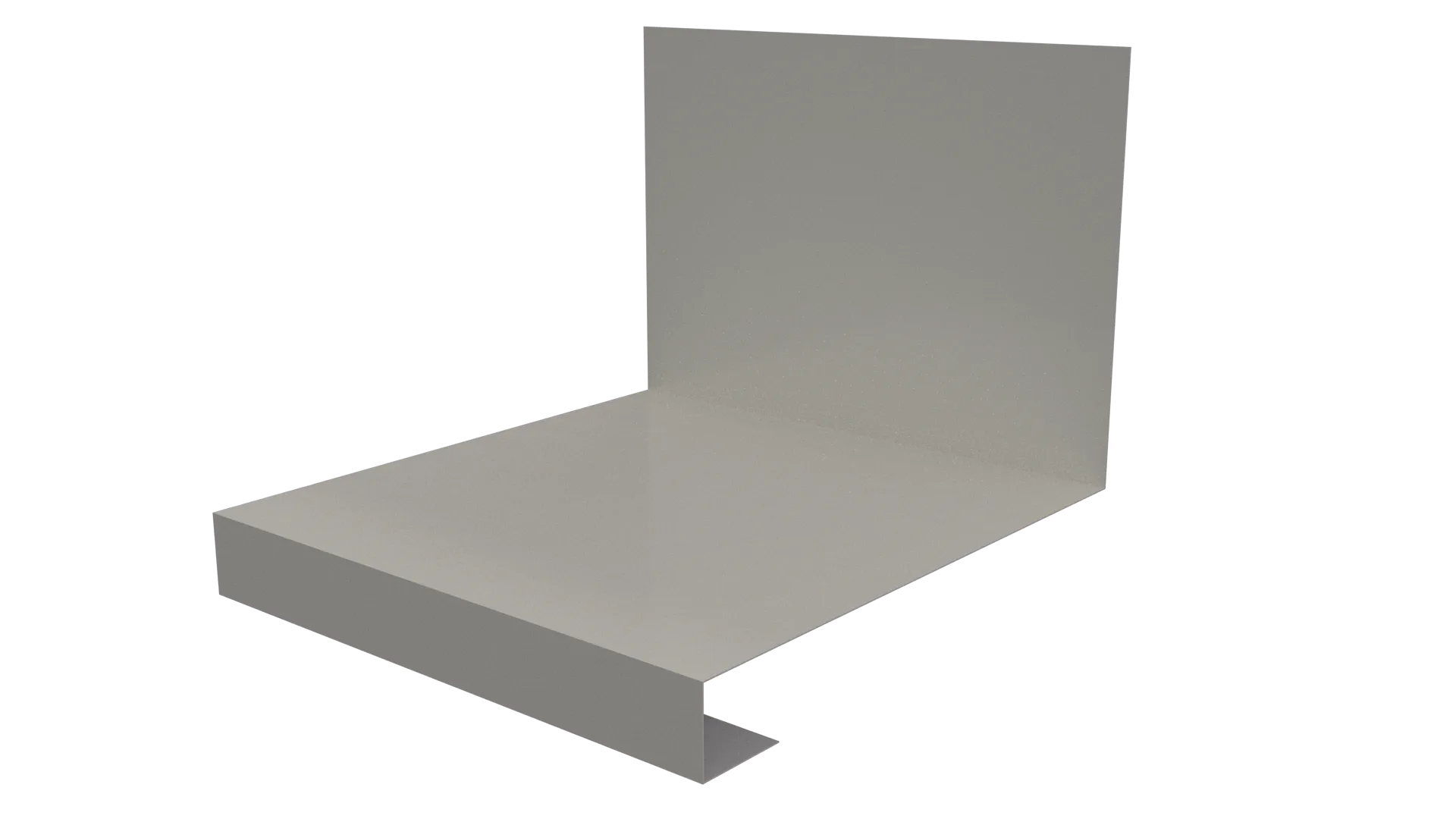 Планка примыкание нижнее к трубе фальц 0,45 Drap TX RAL 7004 сигнальный серый (2,5м)