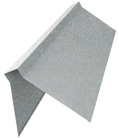 Планка конька плоского 115х30х115 0,45 Drap RAL 7004 сигнальный серый (2,5м)